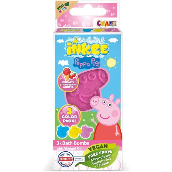 Peppa Pig Peppa Pig Bath Bomb kroglica za kopel za otroke 3x15 g