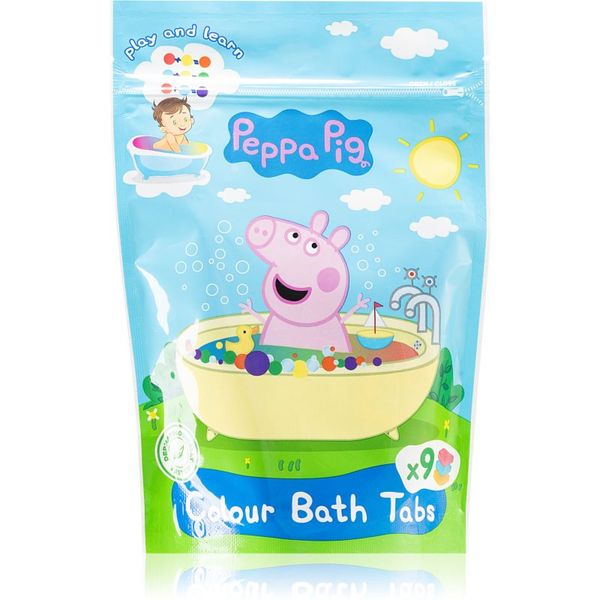 Peppa Pig Peppa Pig Colour Bath Tabs barvne šumeče tablete za v kopel 9x16 g