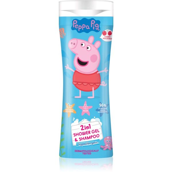 Peppa Pig Peppa Pig Shower gel & Shampoo gel za prhanje in šampon 2v1 za otroke Cherry 300 ml