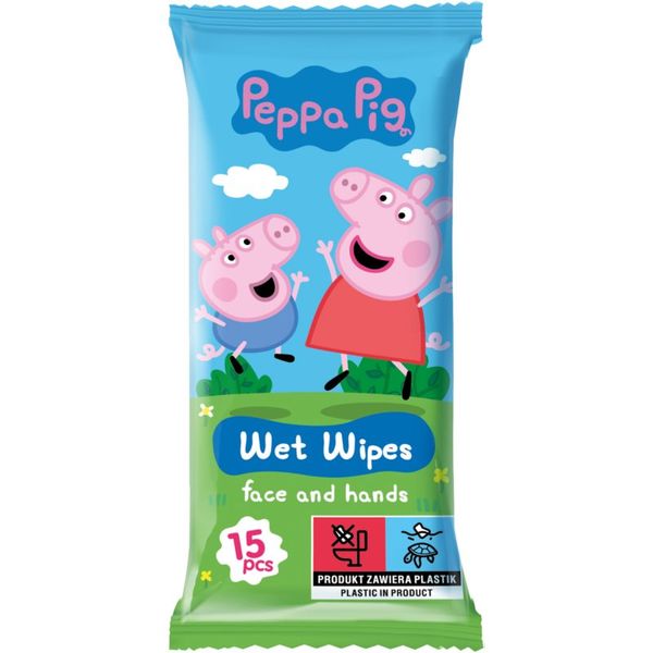 Peppa Pig Peppa Pig Wet Wipes vlažni čistilni robčki za otroke 15 kos