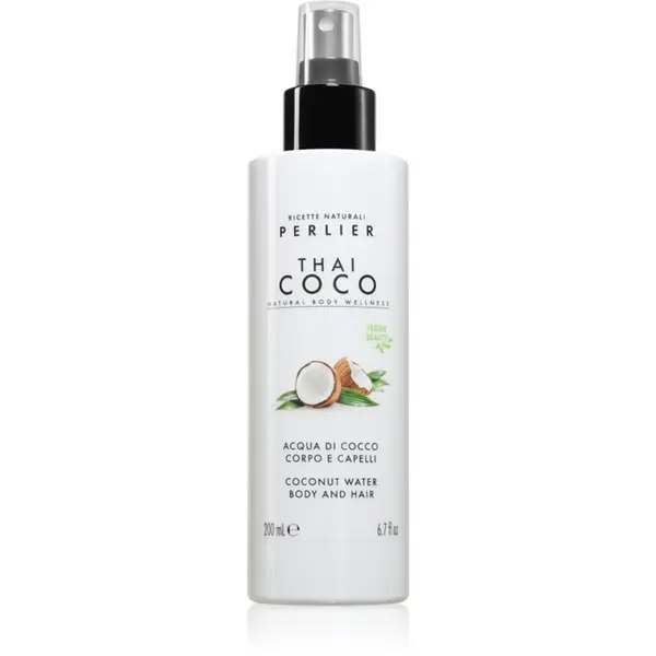 Perlier Perlier Thai Coco Coconut Water Body And Hair odišavljeno pršilo za telo in lase za telo in lase dišave 200 ml