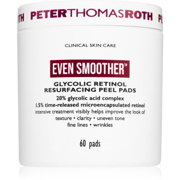 Peter Thomas Roth Peter Thomas Roth Even Smoother Glycolic Retinol Resurfacing Peel Pads piling blazinice za obraz za noč 1 caps.