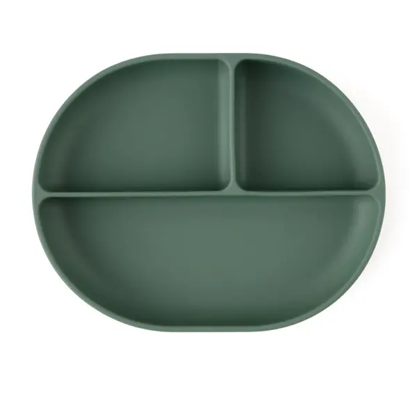 Petite&Mars Petite&Mars Take&Match 6m+ deljeni krožnik s priseskom Misty Green 1 kos