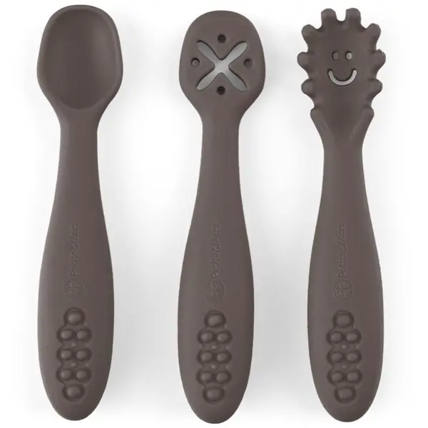 Petite&Mars Petite&Mars Take&Match 6m+ žlička za otroke Bitter Cocoa 3 kos