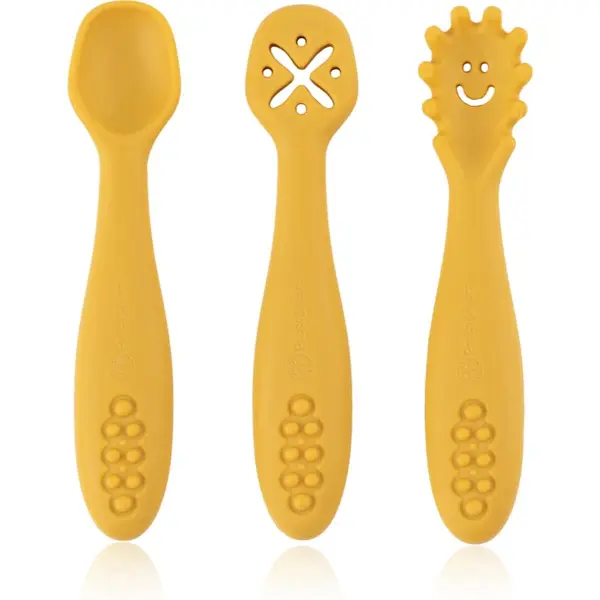 Petite&Mars Petite&Mars Take&Match 6m+ žlička za otroke Intense Ochre 3 kos