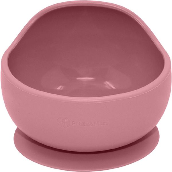 Petite&Mars Petite&Mars Take&Match Silicone Bowl skledica s priseskom Dusty Rose 6 m+ 360 ml