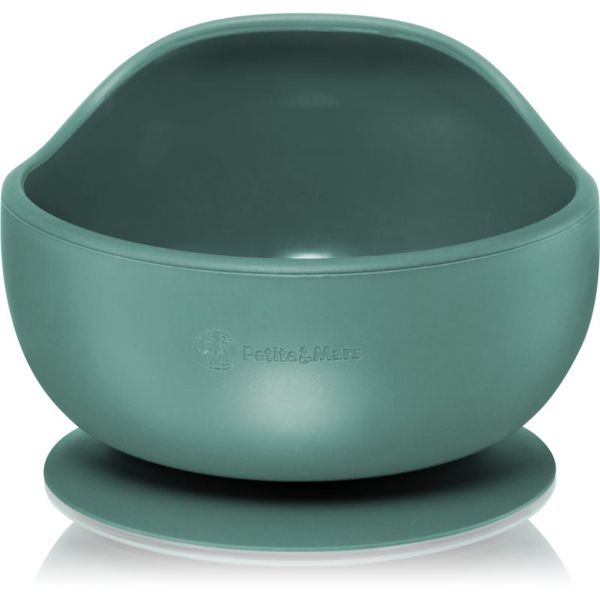 Petite&Mars Petite&Mars Take&Match Silicone Bowl skledica s priseskom Misty Green 6 m+ 360 ml