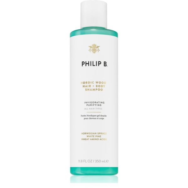 Philip B. Philip B. White Label Nordic Wood čistilni šampon za telo in lase 350 ml