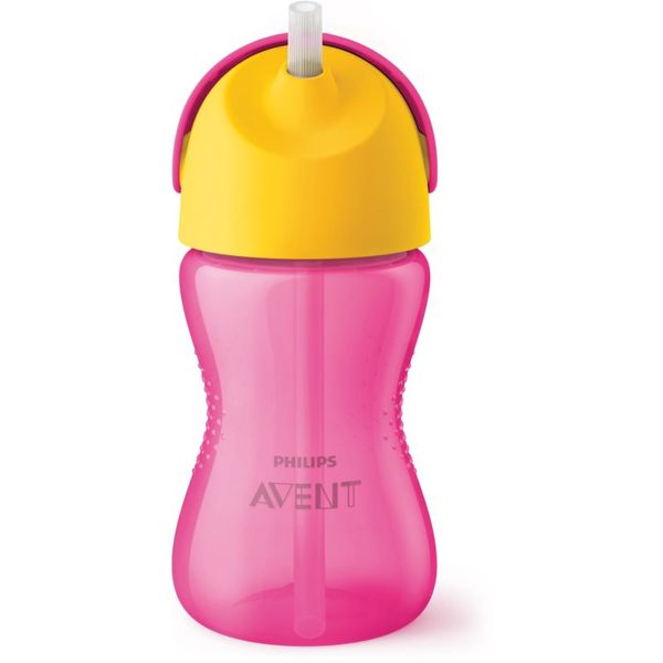 Philips Avent Philips Avent Cup with Straw skodelica z gibljivo slamico 12+ Girl 300 ml