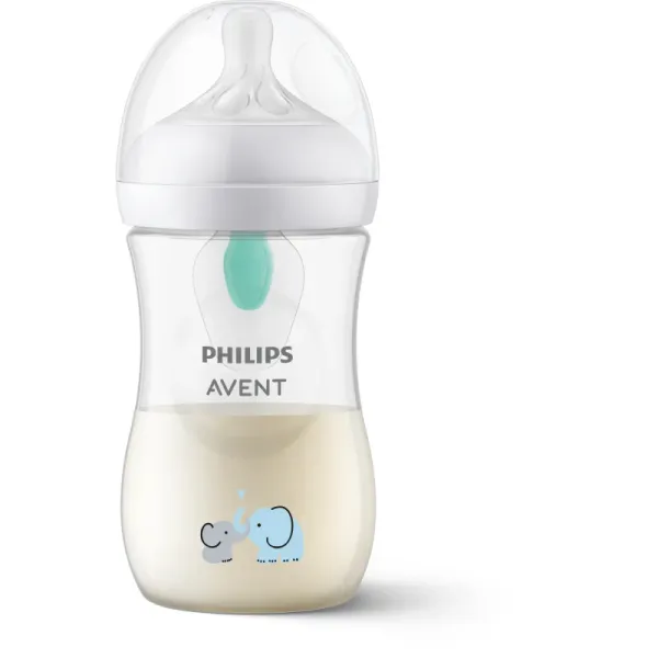 Philips Avent Philips Avent Natural Response AirFree SCY673/81 steklenička za dojenčke 1 m+ Elephant 260 ml