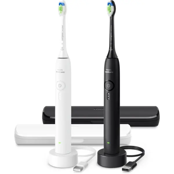 Philips Philips Sonicare 3100 HX4072/73 sonična električna zobna ščetka DUO paket Black & White 1 kos