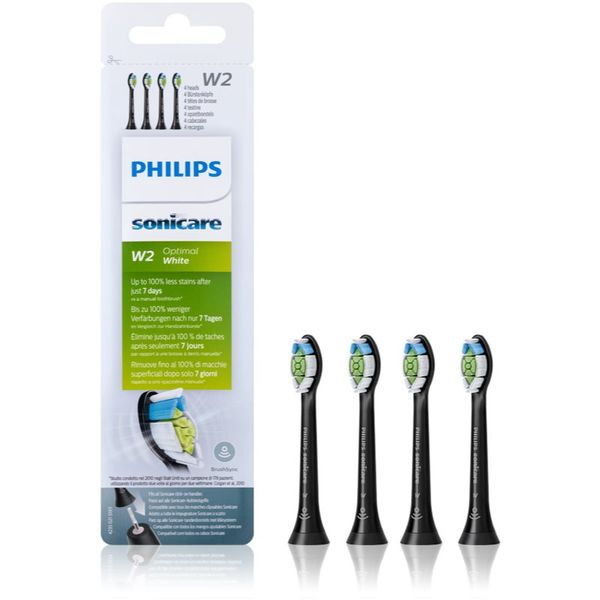 Philips Philips Sonicare Optimal White Standard HX6064/11 nadomestne glave za zobno ščetko Black 4 kos