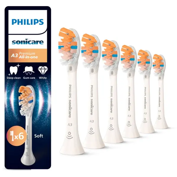 Philips Philips Sonicare Premium All-in-One HX9096/87 nadomestne glave za zobno ščetko White 6 kos