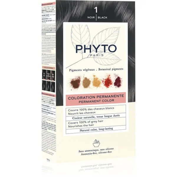 Phyto Phyto Color barva za lase brez amoniaka odtenek 1 Noir 1 kos