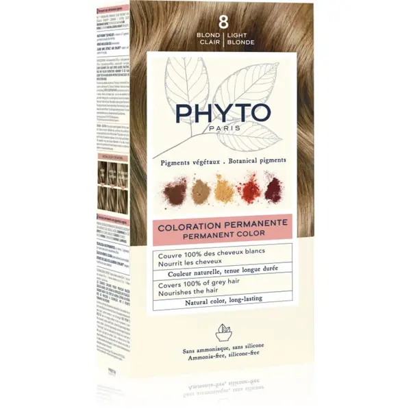 Phyto Phyto Color barva za lase brez amoniaka odtenek 8 Light Blonde 1 kos