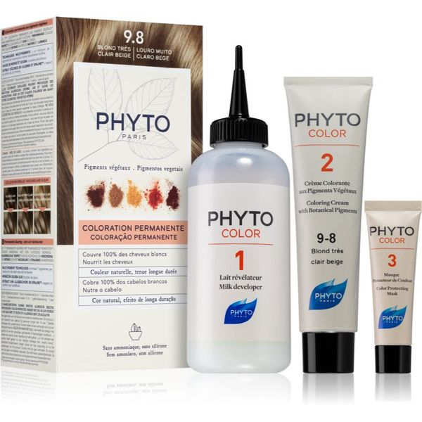 Phyto Phyto Color barva za lase brez amoniaka odtenek 9.8 Blond Clair Beige