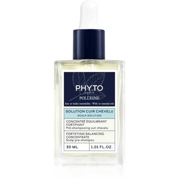 Phyto Phyto Polleine Fortifying Balancing Concentrate nega pred šamponiranjem za mastno lasišče 30 ml