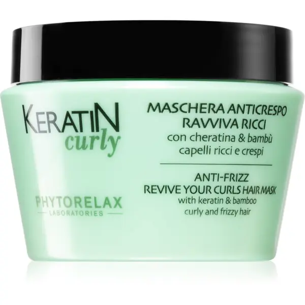 Phytorelax Laboratories Phytorelax Laboratories Keratin Curly maska za neobvladljive lase in kodraste lase proti krepastim lasem 250 ml