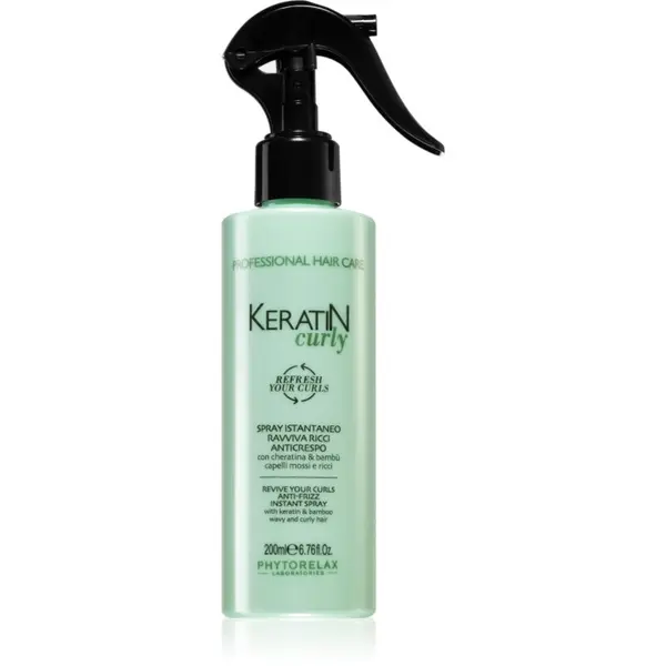 Phytorelax Laboratories Phytorelax Laboratories Keratin Curly pršilo proti nastanku krepastih las za valovite in kodraste lase 200 ml