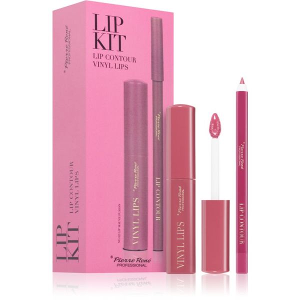 Pierre René Pierre René Professional Lip Kit darilni set za ustnice 02 Mauve Fusion 2 kos