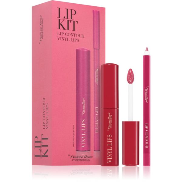 Pierre René Pierre René Professional Lip Kit darilni set za ustnice 03 Rose Fusion 2 kos