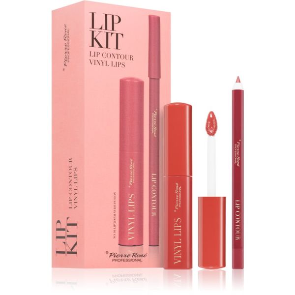 Pierre René Pierre René Professional Lip Kit darilni set za ustnice 04 Warm Nude Fusion 2 kos