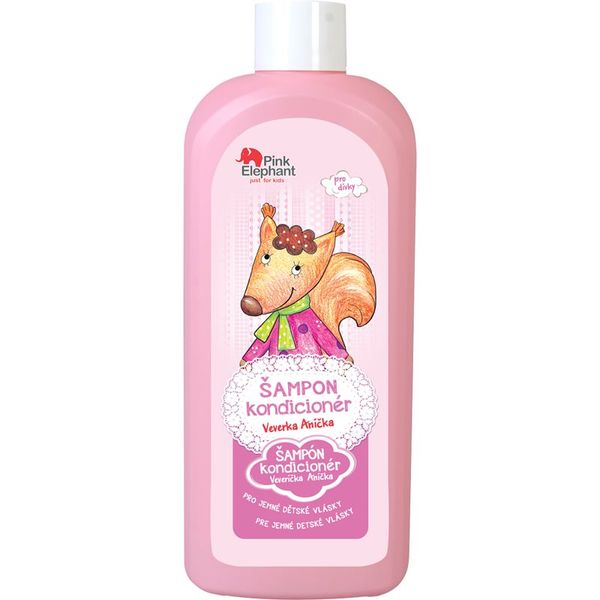 Pink Elephant Pink Elephant Girls šampon in balzam 2 v1 za otroke Squirrel 500 ml
