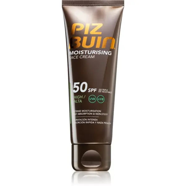 Piz Buin Piz Buin Moisturising krema za sončenje za obraz z vlažilnim učinkom SPF 50 50 ml