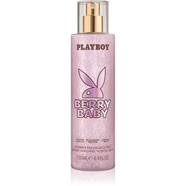 Playboy Playboy Berry Baby pršilo za telo z bleščicami za ženske 250 ml