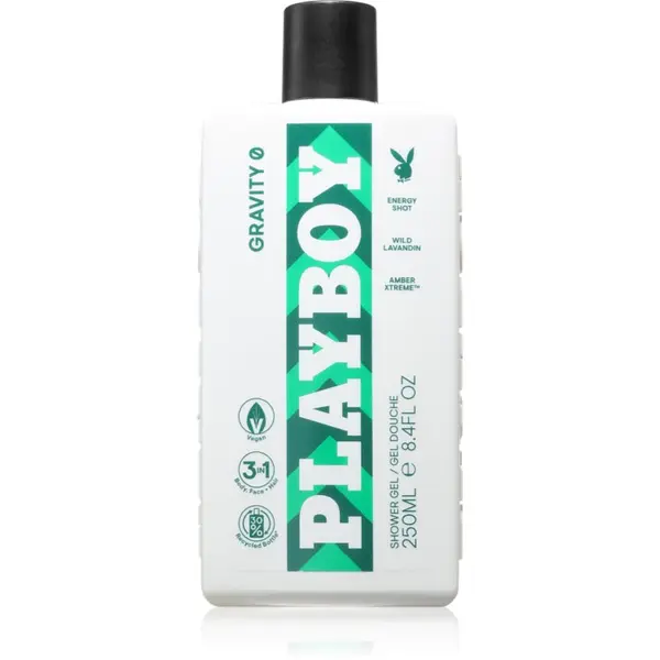 Playboy Playboy Gravity 0 gel za prhanje 3v1 za moške 250 ml