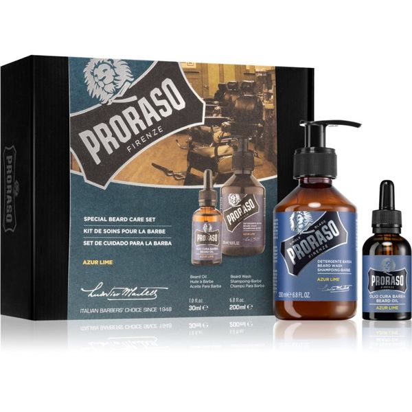 Proraso Proraso Set Beard Original darilni set Azur Lime(za brado) za moške