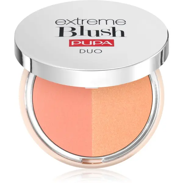 PUPA Milano PUPA Milano Extreme Blush Duo kompaktno rdečilo odtenek 130 - Matt Salmon - Radiant Peach 4 g