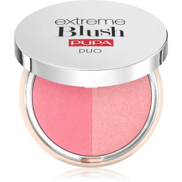 PUPA Milano PUPA Milano Extreme Blush Duo kompaktno rdečilo odtenek 140 - Radiant Flamingo - Glow Creamy 4 g