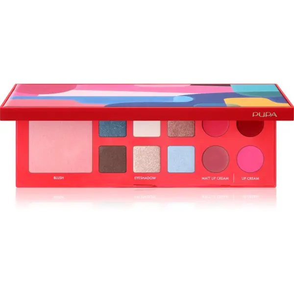 PUPA Milano PUPA Milano Pupart S večnamenska paleta za oči in ustnice RED 11.4 g