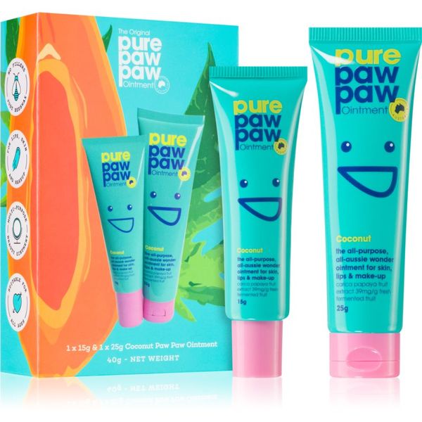 Pure Paw Paw Pure Paw Paw Coconut balzam za ustnice in za suhe predele (darilni set)
