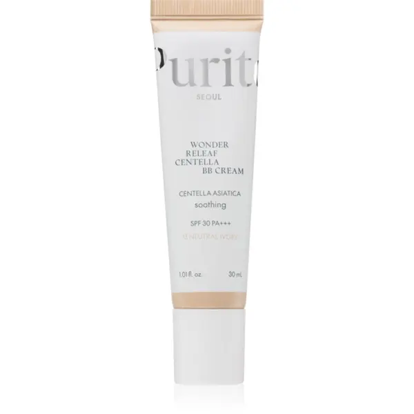 Purito Purito Wonder Releaf Centella BB Cream posvetlitvena BB krema s pomirjajočim učinkom odtenek 13 Neutral Ivory 30 ml
