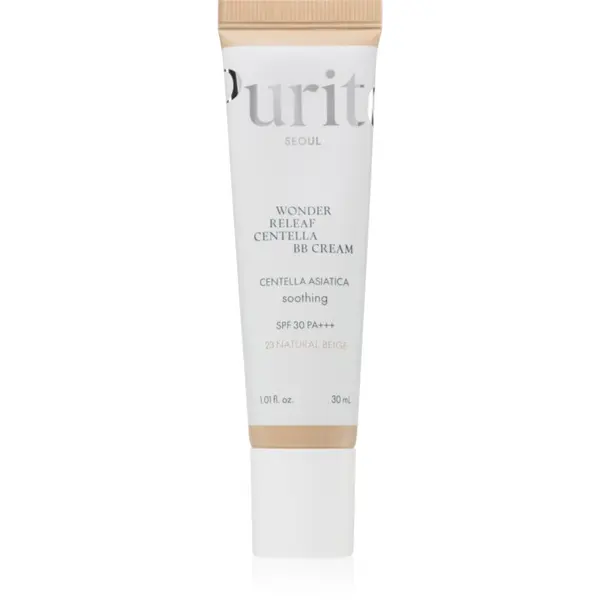 Purito Purito Wonder Releaf Centella BB Cream posvetlitvena BB krema s pomirjajočim učinkom odtenek 23 Natural Beige 30 ml
