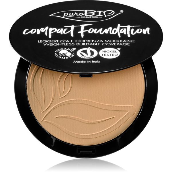 puroBIO Cosmetics puroBIO Cosmetics Compact Foundation kompaktni pudrasti make-up SPF 10 odtenek 03 9 g