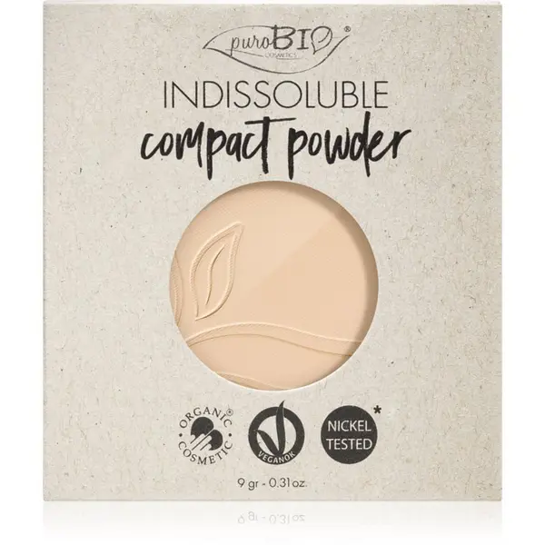 puroBIO Cosmetics puroBIO Cosmetics Indissouble kompaktni puder nadomestno polnilo odtenek T01 9 g