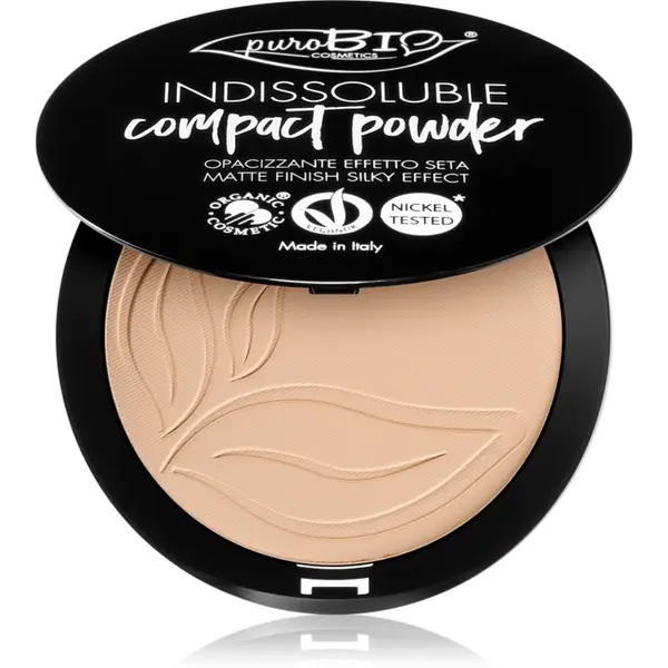 puroBIO Cosmetics puroBIO Cosmetics Indissouble kompaktni puder z mat učinkom odtenek 02 9 g