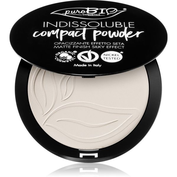 puroBIO Cosmetics puroBIO Cosmetics Indissouble kompaktni puder z mat učinkom odtenek T00 9 g
