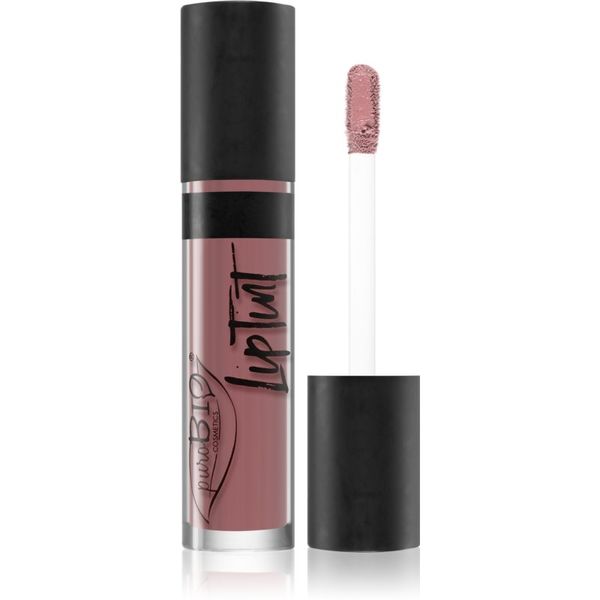 puroBIO Cosmetics puroBIO Cosmetics Lip Tint tekoča šminka z mat učinkom odtenek 04 Cold Pink 4,8 ml