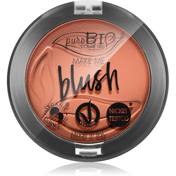 puroBIO Cosmetics puroBIO Cosmetics Long-lasting Blush dolgoobstojno rdečilo odtenek 02 Matte Coral Pink 5,2 g