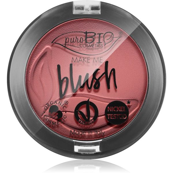 puroBIO Cosmetics puroBIO Cosmetics Long-lasting Blush pudrasto rdečilo odtenek 06 Cherry Blossom 5,2 g