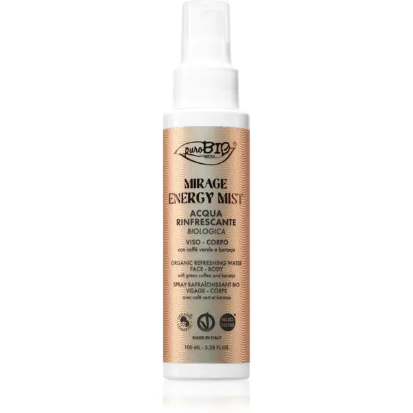 puroBIO Cosmetics puroBIO Cosmetics Mirage Energy Mist osvežujoče pršilo za telo za ženske 100 ml