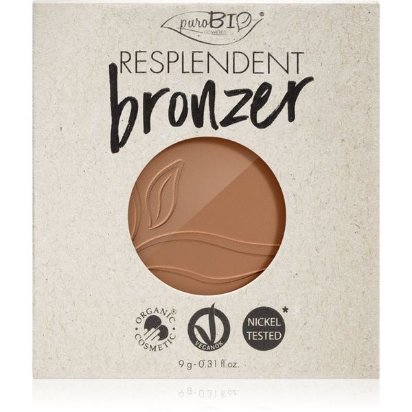 puroBIO Cosmetics puroBIO Cosmetics Resplendent bronzer nadomestno polnilo odtenek 01 Pale Brown 9 g