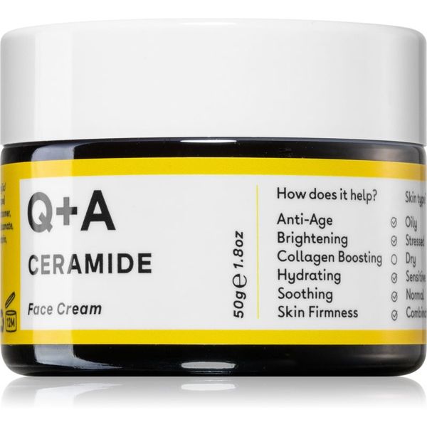 Q+A Q+A Ceramide krema za vitalizacijo kože za obraz s ceramidi 50 g