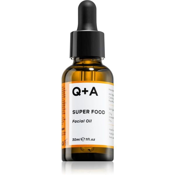 Q+A Q+A Super Food razstrupljevalno olje za obraz za dan in noč 30 ml