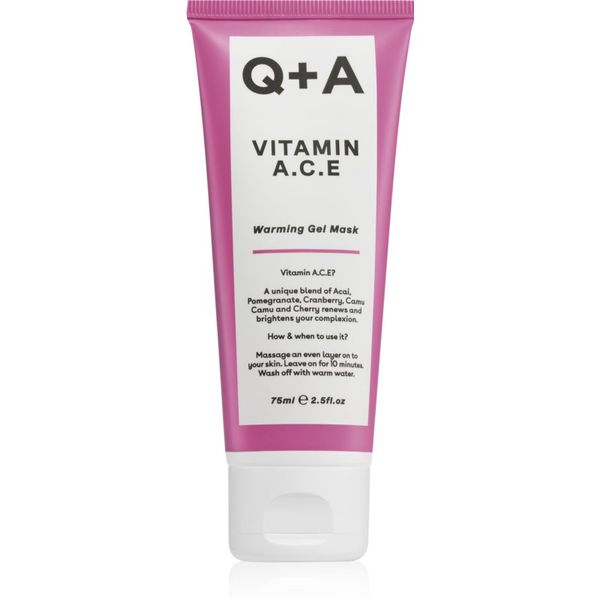 Q+A Q+A Vitamin A. C. E obnovitvena gelasta maska z vitamini A, C, E 75 ml