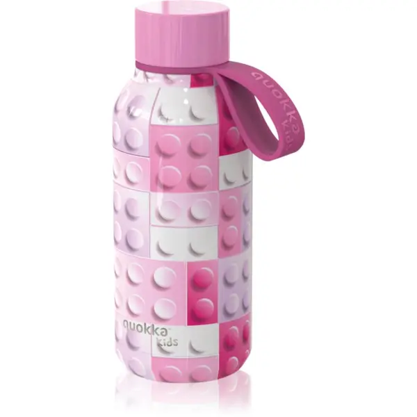 Quokka Quokka Solid Kids termovka z zanko Pink Bricks 330 ml